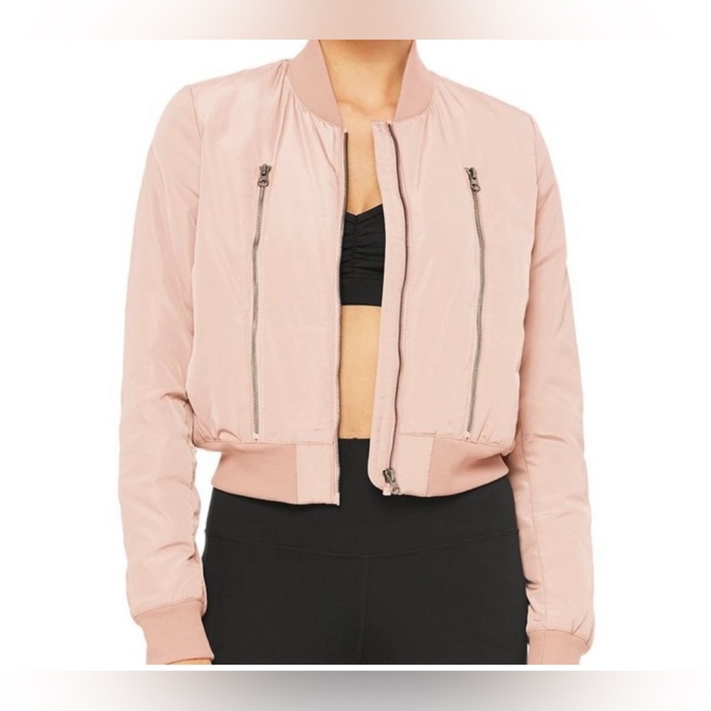 ALO Yoga Pink Bomber Jacket